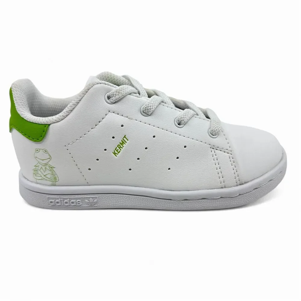 Adidas Stan Smith EL White Green Baby Toddler Disney Kermit The Frog Sneaker